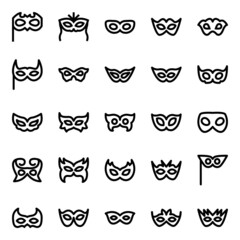 Outline icons for carnival.