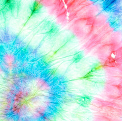 Neon Spiral Tie Dye. Tiedye Color Design. Flower