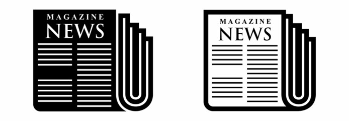 newspaper and magazine icon, newspaper vector, magazine vector illustrations