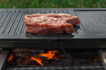 raw barbecue grilled meat steak