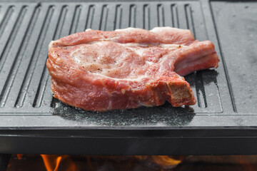 raw barbecue grilled meat steak