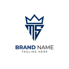 Fototapeta premium Initial MS SM vector modern style and minimalist logo design