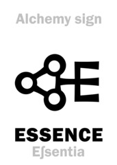 Alchemy Alphabet: ESSENCE (Essentia "gist, core, heart, being, content, substance"), Absolute, Extract, Concrete, Spirit, Essential oils — feature that make object/substance what it fundamentally is…