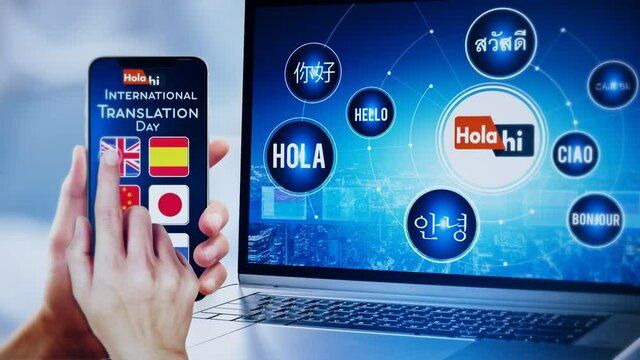  International Translation Day   30 September  3D rendering background is perfect for any type of news or information presentation. The background features a stylish and clean layout 