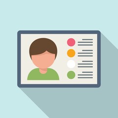 Webinar stream icon flat vector. Online broadcast