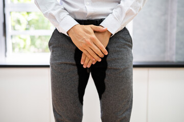 Man With Incontinence And Urinary Dysfunction