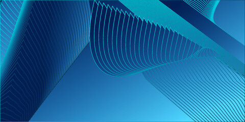 Naklejka premium abstract blue background with lines