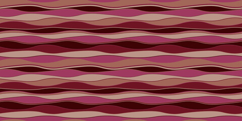 Retro wavy background. Seamless pattern. Vector. レトロなみなみパターン