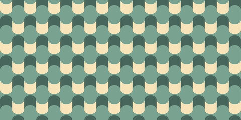 Retro wavy background. Seamless pattern. Vector. レトロなみなみパターン