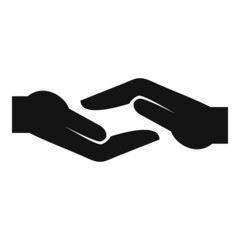 Trust help hand icon simple vector. Business deal