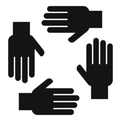 Trust teamwork icon simple vector. Partnership business