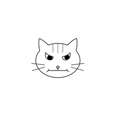 虎柄の猫の怒った顔