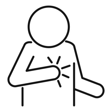 person chest pain outline clip art preview