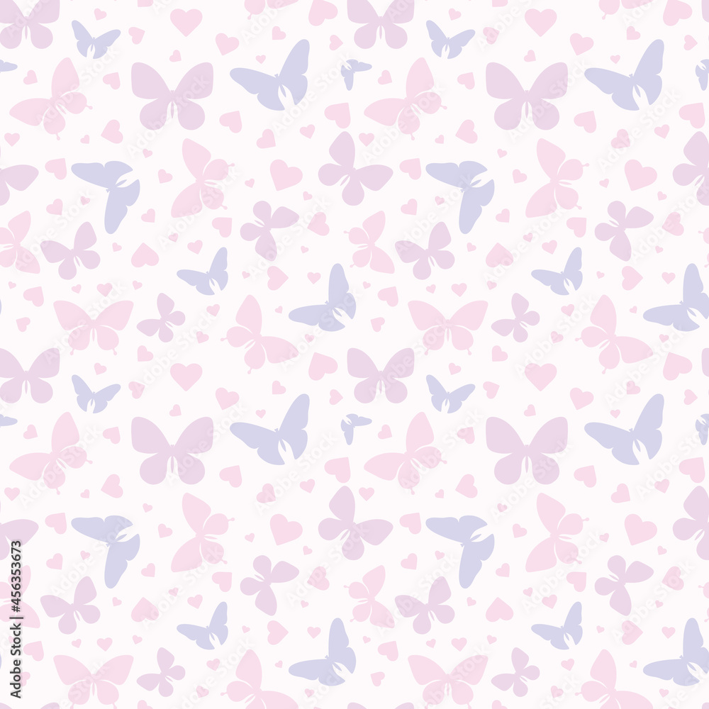Poster vector butterfly seamless repeat pattern wallpaper, background with butterflies