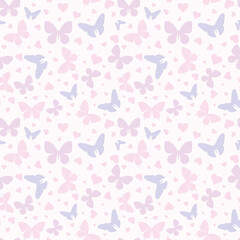 Vector butterfly seamless repeat pattern wallpaper, background with butterflies