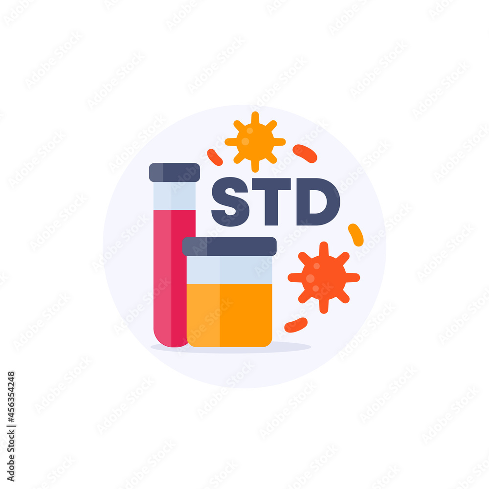 Poster std testing and diagnosis vector icon