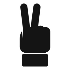 Referee hand sign icon simple vector. Game judge