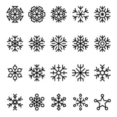 Obraz premium Outline icons for christmas and easter.