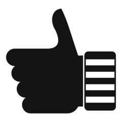 Obraz premium Referee thumb up icon simple vector. Soccer judge