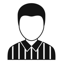 American football referee icon simple vector. Whistle penalty