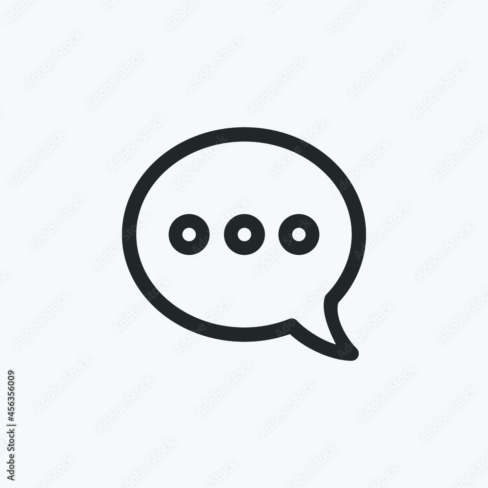 Poster chat line icon. bubble vector symbol. talk flat style outline vector for web site and mobile app