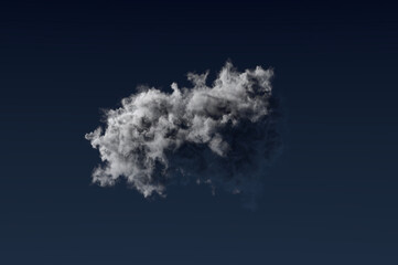 alone nice huge night cumulus cloud . creative nature 3D illustration