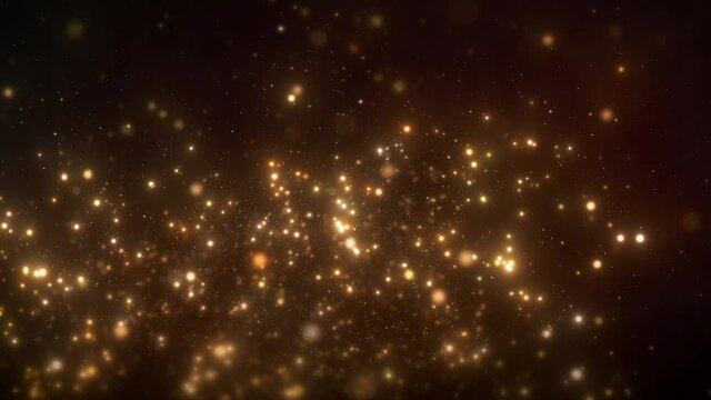 Elegant orange bokeh made from thousands of small particles