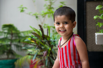 portrait of cute asian baby girl.
