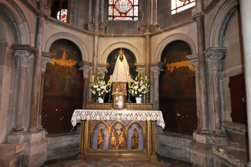 L'église Notre Dame, eglise gothique du 13eme siecle, ville de Dijon, departement de la Cote d'Or, France