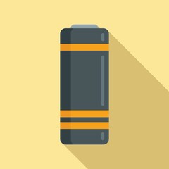 Battery life icon flat vector. Full energy