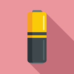 Load battery icon flat vector. Full energy