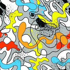 Print colorful seamless abstract urban pattern for creative ideas