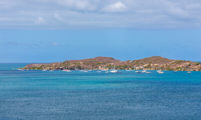 Fototapeta na wymiar Landscape view of the coast of island