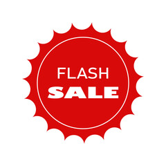 Flash Sale. Red label. Vector illustration