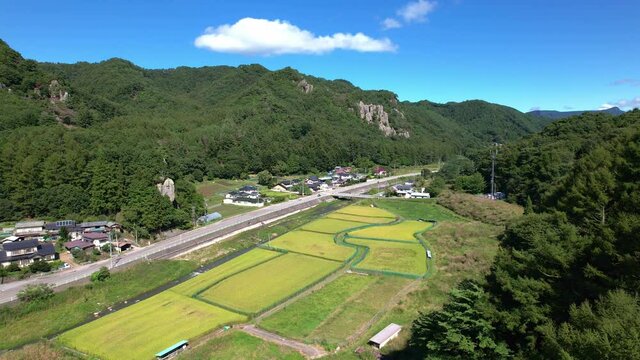 長野県佐久市　内山峡　俯瞰ドローン撮影