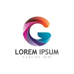 Fototapeta premium G Letter vector illustration icon