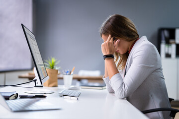 Stressed Upset Business Woman