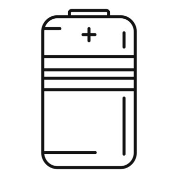 Battery life icon outline vector. Full energy