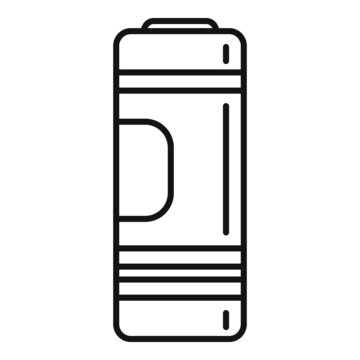 Full cell battery icon outline vector. Phone energy