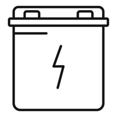 Battery capacity icon outline vector. Full energy