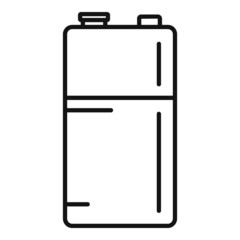 Cylinder battery icon outline vector. Full energy
