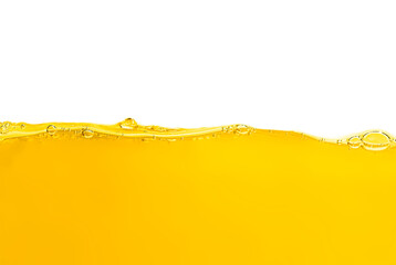 Surface of oil  create bubble against white background.
