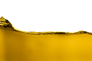 Oil surface create bubble against white background.