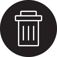 trash glyph icon