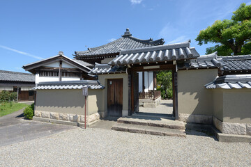 Obraz premium 飛鳥寺 西門 奈良県明日香村