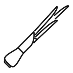 Hand chive icon outline vector. Fresh onion