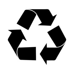 nvis19 NewVectorIllustrationSign nvis - black recycle symbol icon . recycling vector graphic sign . transparent background . AI10 / EPS10 . g10726