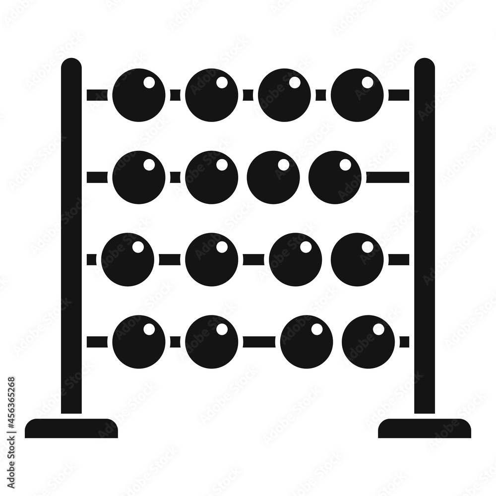 Poster mathematics abacus icon simple vector. math calculator