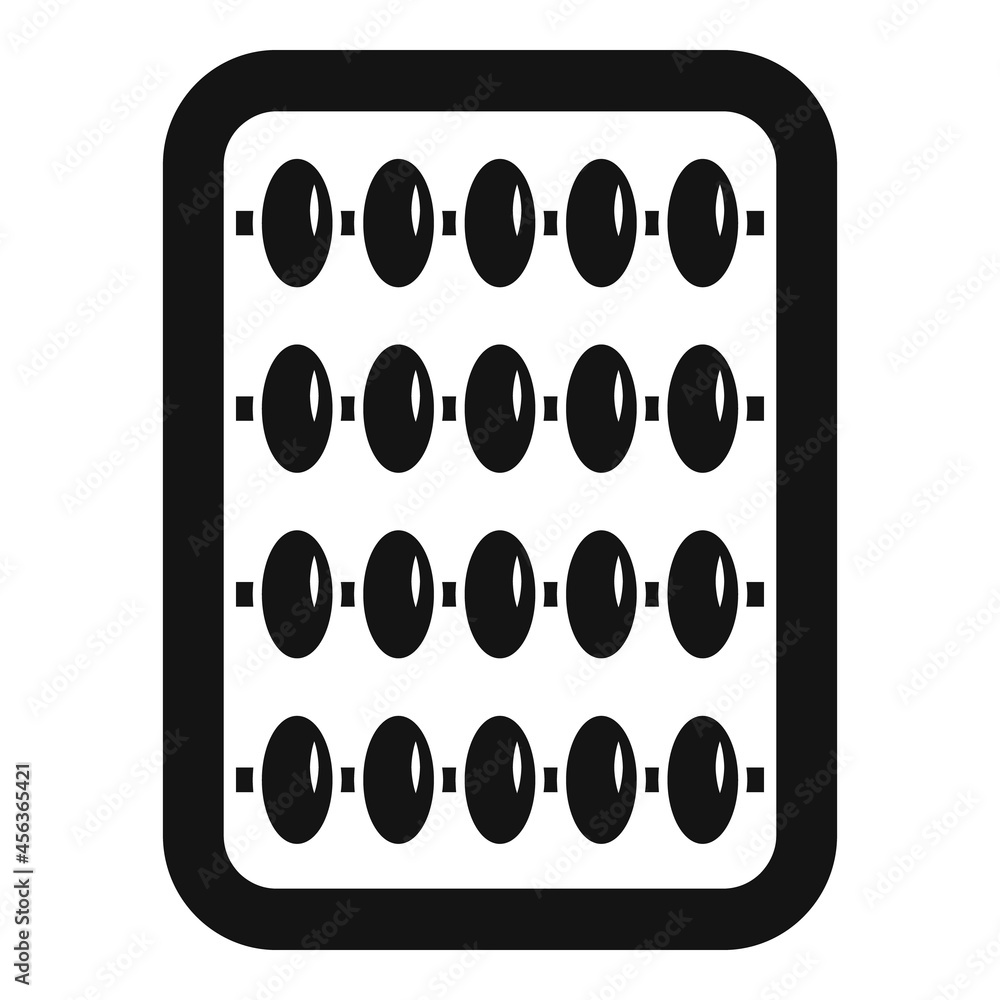 Poster inca abacus icon simple vector. math calculator