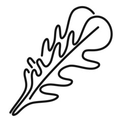 Obraz premium Arugula rocket icon outline vector. Rucola salad